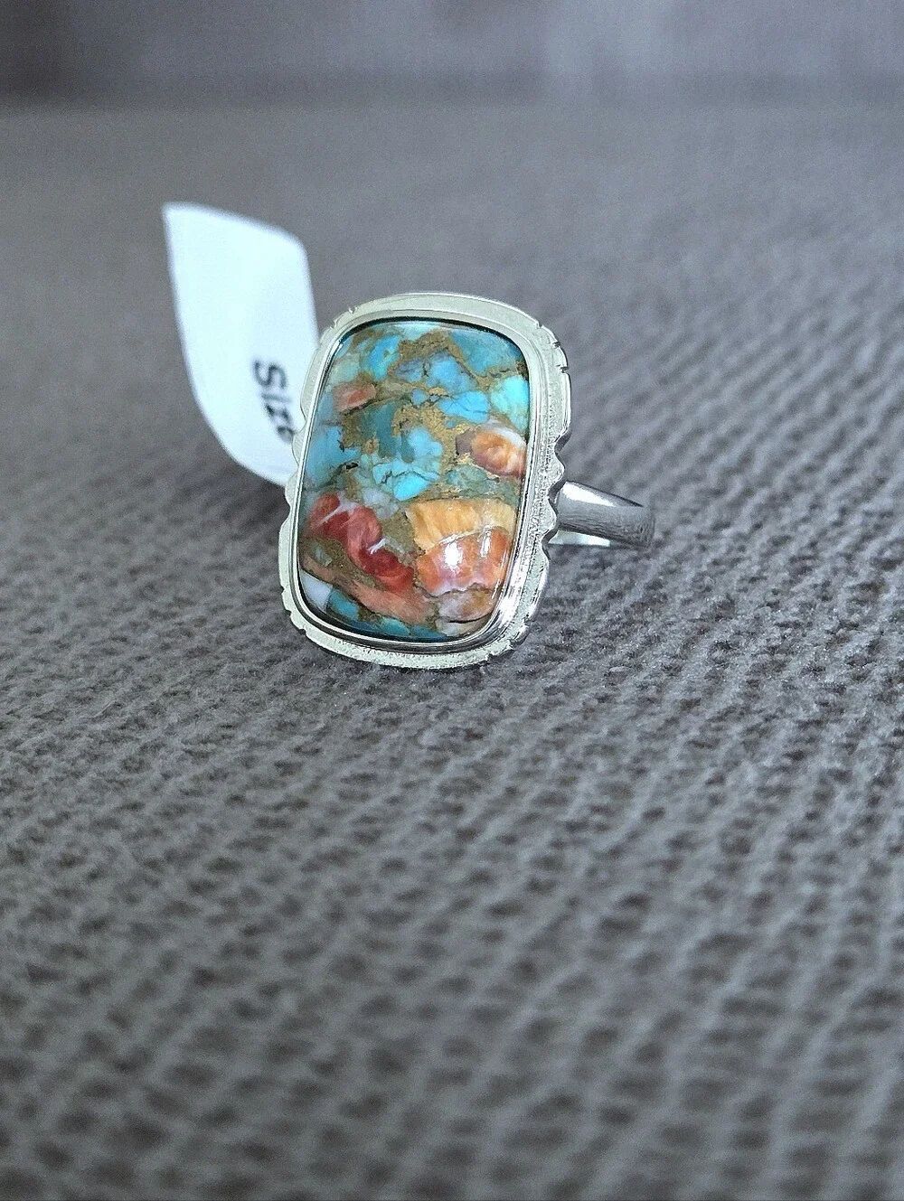 Gemolio Rectangular Oyster🦪 Turquoise🩵 Ring💍 - NWT - Picture 10 of 16